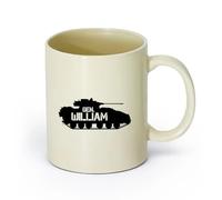 DEBINGY ceramica Tazze grandi per bevande calde Canotta personalizzata con nome per ragazzi （11oz/320ml） Cappuccino, latte macchiato, tè, espresso Giallo chiaro