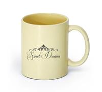 DEBINGY ceramica Tazze grandi per bevande calde Citazioni di sogni d'oro, famiglia, amore e coppia （11oz/320ml） Uso in bar o ristorante Beige