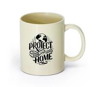 DEBINGY ceramica Tazze in ceramica per caffè, latte e tè Proteggiamo l'ambiente della nostra Terra （11oz/320ml） Regalo per uomo o donna Giallo chiaro