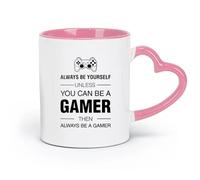 DEBINGY ceramica Tazze in gres per caffè, tè, Forever Gamers Game Zone Gamers Game Room Videogiochi （11oz/320ml） per tè, cioccolata calda Rosa
