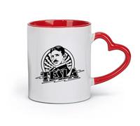 DEBINGY ceramica Tazze in gres per caffè, tè, Logo e citazione scientifica - Aula didattica scientifica （11oz/320ml） Ottimo regalo per gli innamorati Rosso