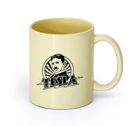 DEBINGY ceramica Tazze in gres per caffè, tè, Logo e citazione scientifica - Aula didattica scientifica （11oz/320ml） Ottimo regalo per gli innamorati Beige