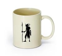 DEBINGY ceramica Tazze in gres per caffè, tè, sagoma goblin razza mitica dal gioco mago con solo bastone （11oz/320ml） Ottimo regalo per gli innamorati Giallo chiaro