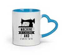 DEBINGY ceramica Tazze in porcellana Macchina da cucire Cucito Devo cucire per te Ragazza da cucire Stanza da cucito （11oz/320ml） Ristorante, ufficio Blu