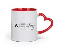 DEBINGY ceramica Tazze resistenti Citazioni motivazionali: un miracolo così grande è accaduto a un bambino così piccolo （11oz/320ml） per ufficio, casa Rosso