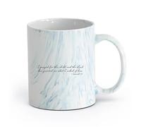 DEBINGY ceramica Tazze resistenti Prego per questo bambino, Dio esaudisca i miei desideri. Versetti della Bibbia Cristiani. （11oz/320ml） Ristorante, ufficio Blu marmo