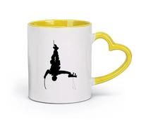 DEBINGY ceramica Tazze resistenti Soldato Polizia Forze Speciali Pistola Tutti i Modelli Adolescente Ragazzo （11oz/320ml） per espresso Giallo