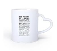 DEBINGY Manico in ceramica a forma di cuore Tazza da caffè in ceramica La Camera dei Rappresentanti regola le nomine francesi 11oz/320ml per latte, tè, cola, acqua