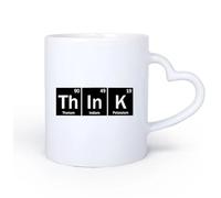 DEBINGY Manico in ceramica a forma di cuore Tazza da tè in ceramica Parola di pensiero Elementi chimici Scienza Chimica 11oz/320ml Tazze da caffè in ceramica per casa o lavoro