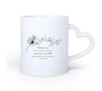 DEBINGY Manico in ceramica a forma di cuore Tazza da tè Note e citazioni per gli amanti della musica di Dandelion Siamo creatori di musica 11oz/320ml Bar o regalo