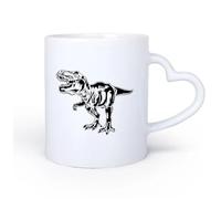 DEBINGY Manico in ceramica a forma di cuore Tazze da caffè e tè Dinosauro Uccello del bosco Animale Tirannosauro Parco dei dinosauri Mondo 11oz/320ml per uomo e donna