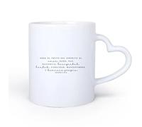 DEBINGY Manico in ceramica a forma di cuore Tazze da caffè e tè Pero El Fruto Del Espiritu Galatas Calligrafia spagnola Scrittura Passaggio cristiano 11oz/320ml per espresso