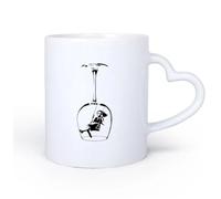DEBINGY Manico in ceramica a forma di cuore Tazze da tè e caffè eleganti Swing Girl Graffiti Street Culture Wine Glass Kitchen Restaurant 11oz/320ml per casa o lavoro