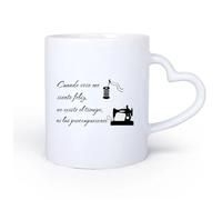 DEBINGY Manico in ceramica a forma di cuore Tazze da tè e caffè Macchina da cucire con cucitura Felix non disponibile nella stessa dimensione 11oz/320ml per ufficio, casa