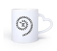 DEBINGY Manico in ceramica a forma di cuore Tazze in ceramica con manici 3.14 pi greco spirale costante matematica ed numero matematico 11oz/320ml per casa o lavoro