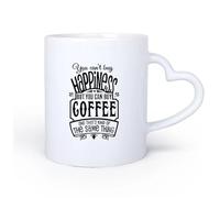 DEBINGY Manico in ceramica a forma di cuore Tazze resistenti Caffè Ristorante Bar Non puoi comprare la felicità ma puoi comprare il caffè 11oz/320ml per ufficio, casa