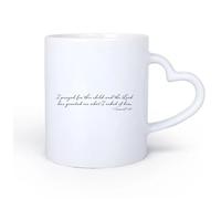 DEBINGY Manico in ceramica a forma di cuore Tazze resistenti Prego per questo bambino, Dio esaudisca i miei desideri. Versetti della Bibbia Cristiani. 11oz/320ml Ristorante, ufficio