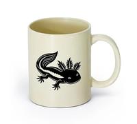 DEBINGY Tazze da caffè con manici grandi per uomo e donna di una salamandra （11oz/320ml） per caffè, zuppa, tè, latte, latte macchiato, cioccolata calda, donna, uomo Giallo chiaro