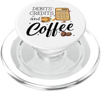 Debits Credits & Coffee Cup Funny Accountant It's Tax Season PopSockets PopGrip per MagSafe