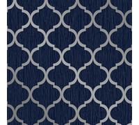 Debona Cristallo Brillantini & Geometrico Traliccio Parati Seta Tessuto Effetto