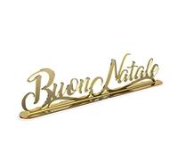 Debora Carlucci Scritta in Plexiglass Acrilico Buon Natale Corsivo 40 cm Design Moderno Decorazioni Natalizie Idee Regalo Addobbi Natalizi per la Casa o Ufficio 100% Made in Italy (Oro, 40 cm)
