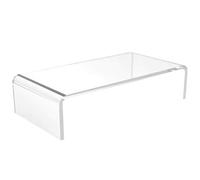 Debora Carlucci Supporto per Monitor Scrivania Acrilico Alzatina Rialzo Pc Schermi Laptop Computer Notebook in Plexiglass Trasparente Made in Italy 53x19x9 cm Spessore 1 cm