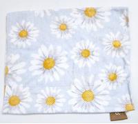 DEBORAH CONNOLLY Azzurro, Bianco Giallo Margherita Cotone Bagno, Mano Telo, Dito