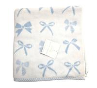 DEBORAH CONNOLLY Bianco Blu Fiocco Cravatta Nodo Cotone Veloce Dry, Morbido Bath