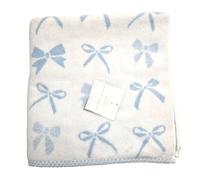 DEBORAH CONNOLLY Bianco Blu Fiocco Cravatta Nodo Cotone Veloce Dry, Morbido Bath