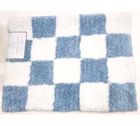 DEBORAH CONNOLLY Blu, Bianco Checker Bagno, Zerbino con Pelo