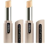 Deborah Correttore 24ORE Perfect N.01 Light Beige, Lunga Tenuta, copre Occhiaie e Piccole Imperfezioni Cutanee, dona un Effetto Opaco Naturale (Confezione da 2)