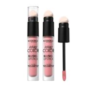 Deborah Easy Color Blush E Rossetto Con Acido Ialuronico 01 Pink Crush 4 ml - Blush e rossetto duo