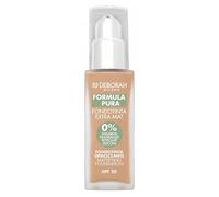 Deborah Fondotinta Extra Mat Formula Pura N.03 Sand SPF20, Senza Parabeni, con Attivi Anti-Sebo e Anti-Shine per un Finish Extra Opaco e Pori minimizzati