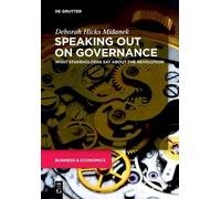 Deborah Hicks Midanek Speaking Out on Governance (Tascabile)