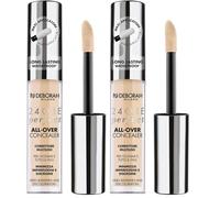 Deborah Milano - Correttore Fluido 24 Ore Perfect All-Over Concealer, 3.2 Vanilla, Long-Lasting e Waterproof, Minimizza Imperfezioni, Occhiaie e Discromie del Viso (Confezione da 2)