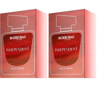 Deborah Milano - Eau de Toilette Independent, Profumo Donna, Fragranza Agrumata di Limone, Bergamotto e Ribes Nero, 100 ml (Confezione da 2)