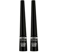 Deborah Milano - Eyeliner 24 Ore Waterproof a Lunga Tenuta e No Transfer, Dona un Finish Mat e Ultra-Precisione agli Occhi, Nero, 2.9 gr (Confezione da 2)
