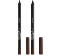 Deborah Milano - Matita Occhi 2 in 1 Kajal e Eyeliner Waterproof, 05 Brown, a Lunga Durata, Tratto Ultra-pigmentato e Cremoso, Dona uno Sguardo Intenso e Definito, 1.4 gr (Confezione da 2)