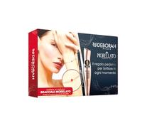 Deborah Milano - Set Make Up con Gioiello, Include Mascara Volumizzante 24 Ore Instant Maxi Volume, Matita Kajal Nera 2in1 e Bracciale Morellato Donna in Acciaio Inossidabile con Boule in Smalto Rosso