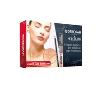 Deborah Milano - Set Make Up con Gioiello, Include Mascara Volumizzante Like a Pro Lash Lamination, Matita Occhi Nera 24Ore e Collana Punto Luce Morellato Donna in Acciaio Inossidabile