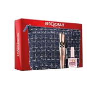 Deborah Milano - Set Regalo Donna Pochette Occhi, Include Mascara Instant Maxi Volume con Ceramidi, Eyeliner 48 Ore Extra Black e Smalto Trattamento Rafforzatore 8.5ml, n.6