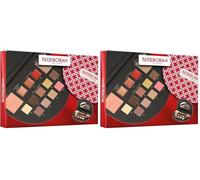 Deborah Milano - Trousse Set Regalo Donna Make Up Beauty Gift n.1 Mini Toni Caldi, Include Palette di Ombretti, Gloss, Rossetti e Polveri Viso dai diversi Finish e Colori, in Carta FSC