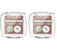 Deborah Ombretto Occhi Mono BIO Formula Pura Colore n.04 Mat Antique Pink, con ingredienti 100% di origine naturale, Vegan e Animal Friendly (Confezione da 2)