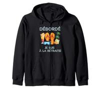 Débordé Je Suis à La Retraite Design Vacances Tropicales Felpa con Cappuccio