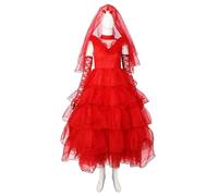 Deboyar Costume da fantasma da donna, rosso, abito da sposa, cosplay, Halloween, Lydia, Large
