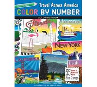 Debra Gabel Color by Number Travel Across America Coloring Book (Tascabile)
