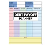 Debt Payoff Planner: Colorful Payment Tracker Notebook | Track Credit Cards, Loans & Monthly Balances | 8.5" x 11" Financial Organizer