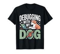 Debug con Il Mio Cane Divertente Programmatore codifica Maglietta
