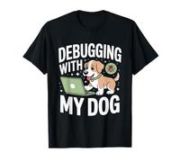 Debug con Il Mio Cane Divertente Programmatore codifica Maglietta