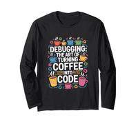 Debug del computer: l'arte di trasformare il caffè in codice nerd Maglia a Manica